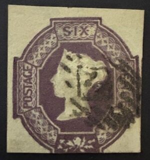 QV sg60wi 6d purple (wmk inverted) fine used