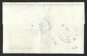 QV 2x sg2 1d black (TF + QK) both Plate 1b on 1840 wrapper to Huddersfield