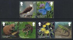 QEII 2018 Reintroduced Species - unmounted mint