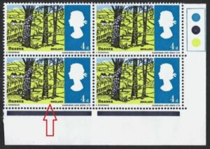 QEII 1966 sg689 Spec W85(a) “Dash before ENGLAND” variety in block – unmounted mint