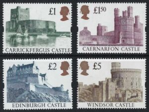 QEII 1992 sg1611-1614 Castles – unmounted mint