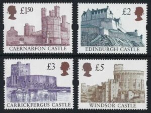 QEII 1997 sg1993-1996 re-engraved Castles – unmounted mint