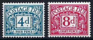 QEII 1968-69 Postage Dues D75-D76 – unmounted mint
