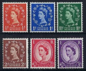 QEII 1957 Graphite-lined issue sg561-566 - unmounted mint