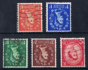 QEII sg515wi-519wi Tudor Crown (wmk inverted) - good used