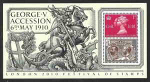 QEII 2010 KGV Accession Centenary MS3065 - unmounted mint