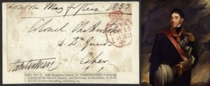 1833 Free front signed by Stapleton Cotton, 1st Viscount Combermere