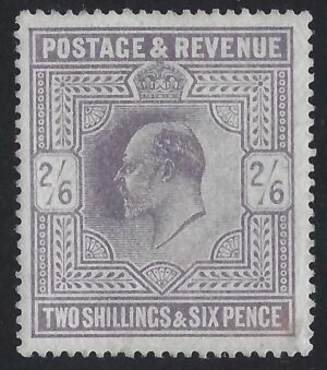 KEVII sg315 2s6d dull greyish purple - fine mint example
