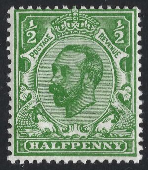 KGV sg324/26 Spec N2(1) ½d bright green – unmounted mint