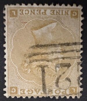 QV sg87wi 9d straw C-L (wmk inverted) – fine used