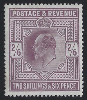 KEVII sg316 2s6d dull redish purple - fine mint example