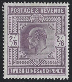 KEVII sg261 2s6d pale dull purple – fine mounted mint example