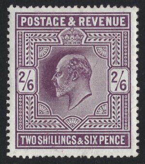 KEVII sg261 2s6d dull purple – fine mounted mint example