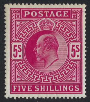 KEVII sg264 5s deep bright carmine - good mounted mint example