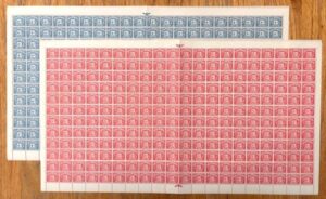 1968-69 Postage Dues D75-D76 set in full sheets of 240 – unmounted mint