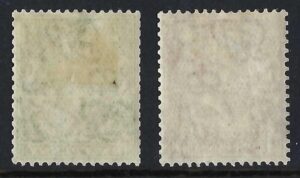 KGV sg397-398 ½d bright green & 1d dull scarlet (wmk Royal Cypher) pair - mounted mint
