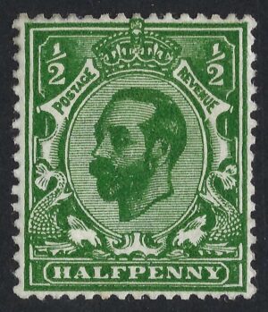 KGV sg324/26 Spec N2(7) ½d very deep green – mounted mint
