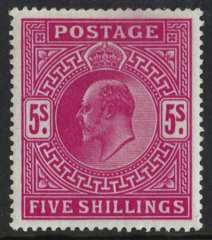 KEVII sg318 Spec M52(1) Carmine-red - lightly mounted mint