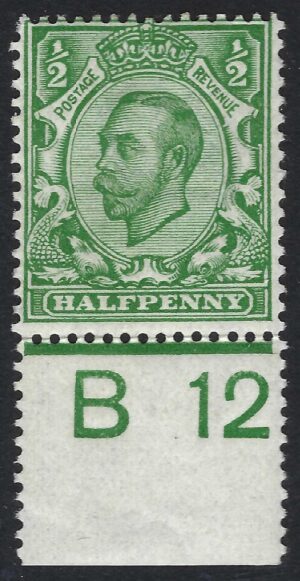 KGV sg338/40 Spec N4(2) ½d pale green – mounted mint