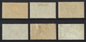 The 6 recognised KGV seahorse shades (sg413a - sg417) by Bradbury Wilkinson & Co Ltd.