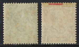 KGV sg397-398 ½d bright green & 1d dull scarlet (wmk Royal Cypher multiple) pair – mounted mint