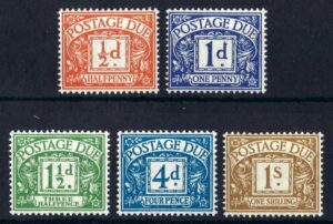 1951-54 Postage Dues D35-D39 – unmounted mint