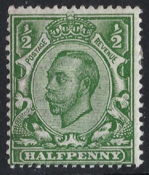 KGV sg338/40 Spec N4(5) ½d bluish green – mounted mint