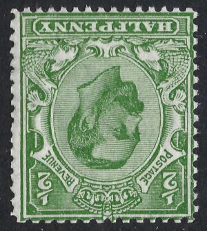 KGV sg334/35 Spec N3b (wmk inverted) ½d green – unmounted mint