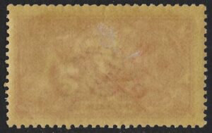 KGV sg410 5s De la Rue pale carmine seahorse – mounted mint