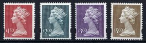 QEII High Value definitives Y1800-Y1803 – unmounted mint