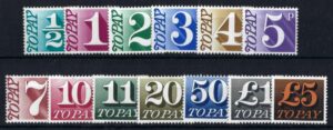 QEII 1970 Postage Dues D77-D89 - unmounted mint