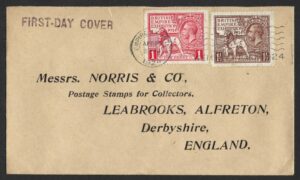 KGV 1924 sg430/31 British Empire Exhibition First Day Cover