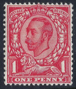 KGV sg345wk 1d scarlet (wmk inverted & reversed) unmounted mint