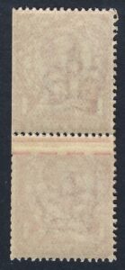 KGV sg342 Spec N11g (coil join) 1d scarlet vertical pair – unmounted mint