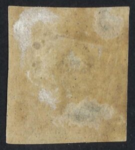 QV 1d black (B-K) plate 7 with good to huge margins and black Maltese Cross