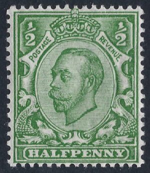 KGV sg346/48 Spec N6b (wmk reversed) ½d green – unmounted mint