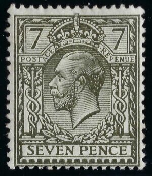 KGV sg387/89 N27(3) 7d Bronze-green – mounted mint
