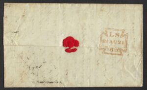QV sg8m 1d red (C-E) with #10 in MX on 1843 entire to Helstone Cornwall
