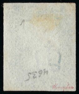 QV sg6 D1(3) 2d pale blue (E-H) Plate 1 with part brownish red MX