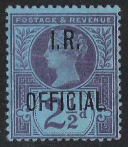 QV sgO14 Spec L14 2½d purple/blue I.R. OFFICIAL - mounted mint