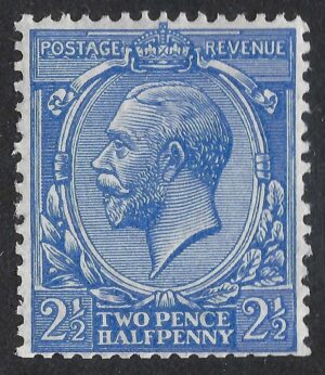 KGV sg371/73a N21(1) 2½d cobalt blue – unmounted mint