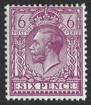 KGV sg384/86 N26(8) 6d plum - unmounted mint