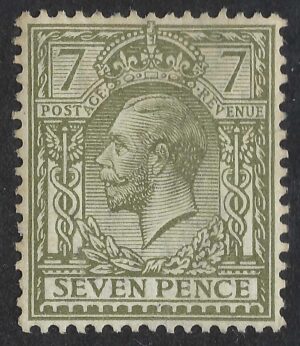 KGV sg387/89 N27(4) 7d sage green - unmounted mint