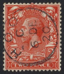 KGV sg368 2d orange with fine 1920 HOO cds