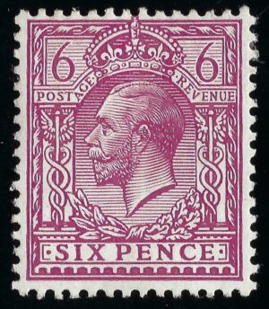 KGV sg385a 6d perf 14 - lightly mounted mint