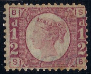 QV sg49 ½d rose-red (S-B) Plate 12 - unmounted mint