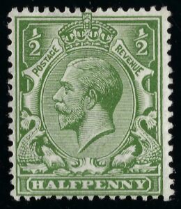 KGV N14(12) ½d Olive-green – lightly mounted mint