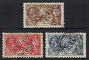 KGV sg450-452 re-engraved seahorse set – fine used