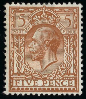 KGV sg381/83 N25(5) 5d Ginger-brown - mounted mint