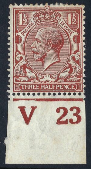 KGV sg362/65 N18(14) 1½d Bright chestnut Control V23